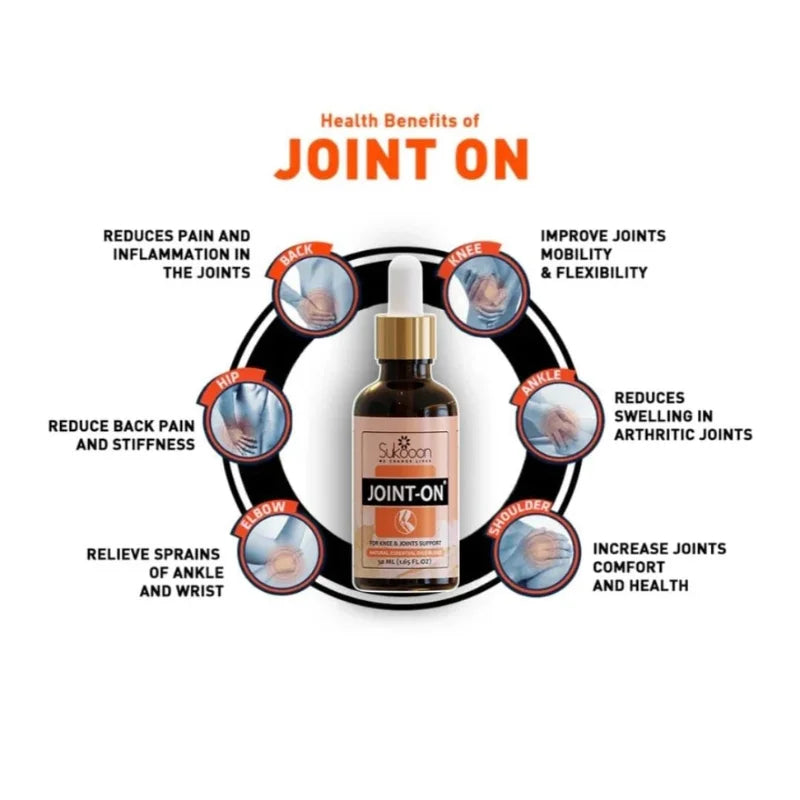 Sukoon Joint-On Essential Oil Blend  Natural Pain Relief for Joints, Knees, and Back (30ml)