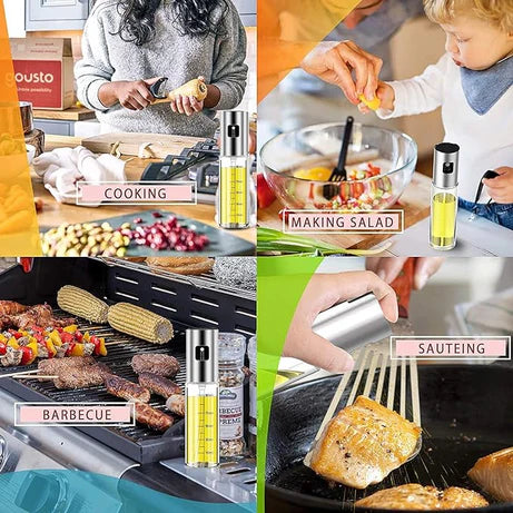 Food-grade Glass Oil Spray Transparent Vinegar Bottle for Cooking