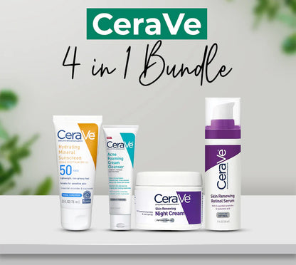 CeraVe 4-in-1 Skincare Kit – Complete Care for Healthy, Glowing Skin