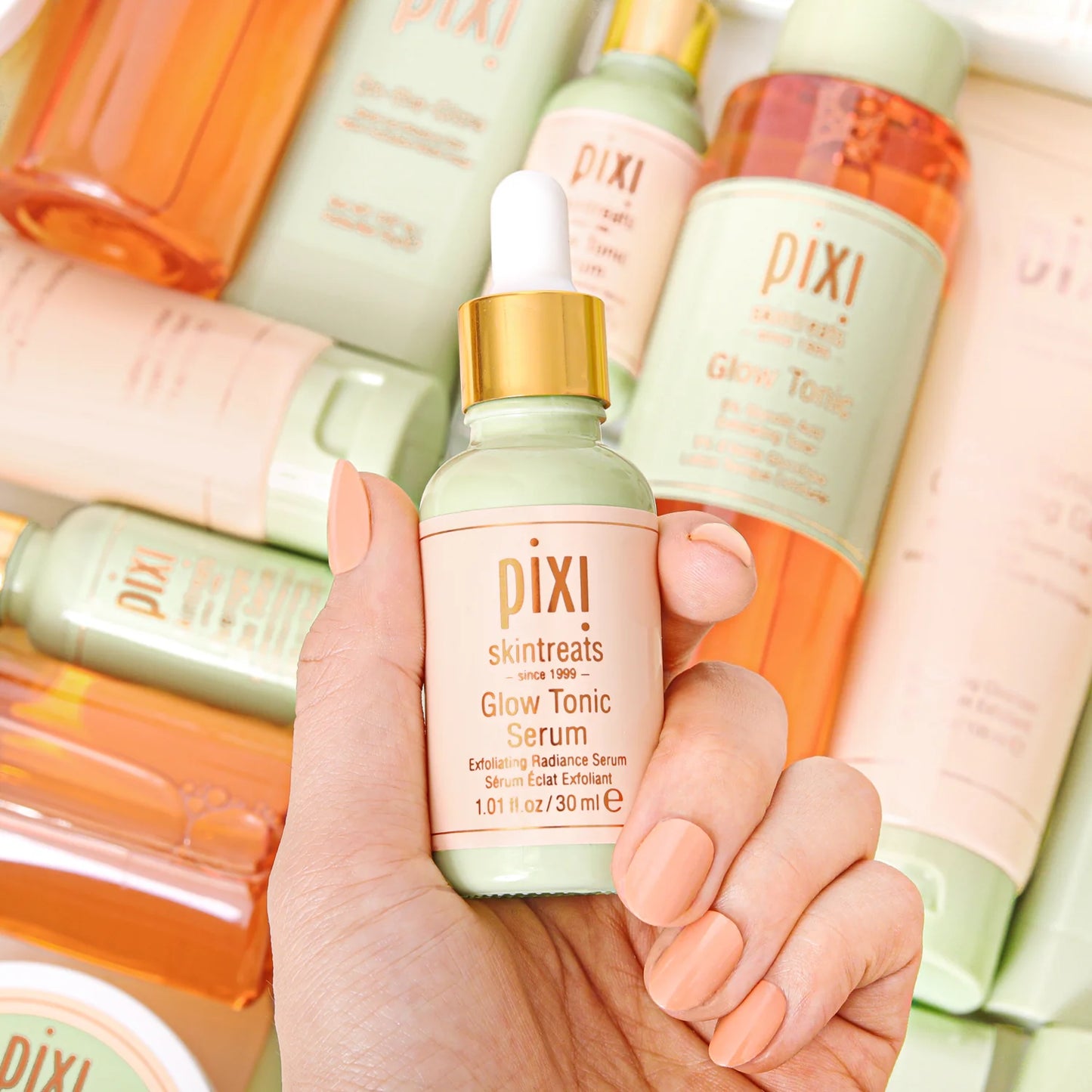 Pixi Overnight Glow Serum 30ml Exfoliating Brightening Serum with 10% Glycolic Acid and Vitamins