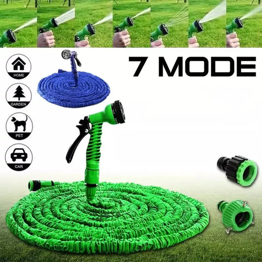 Expandable Hose Pipe with 7-Mode Nozzle – 100 FT