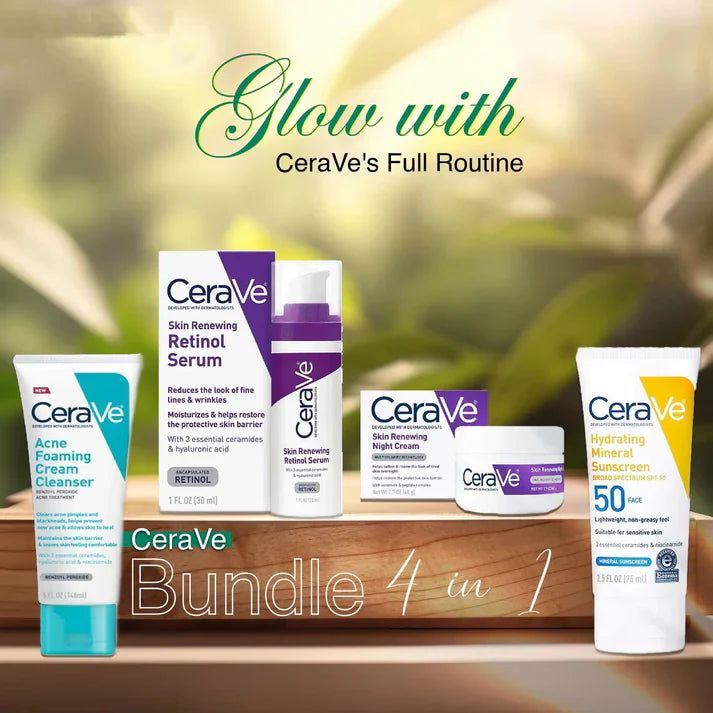 CeraVe 4-in-1 Skincare Kit – Complete Care for Healthy, Glowing Skin
