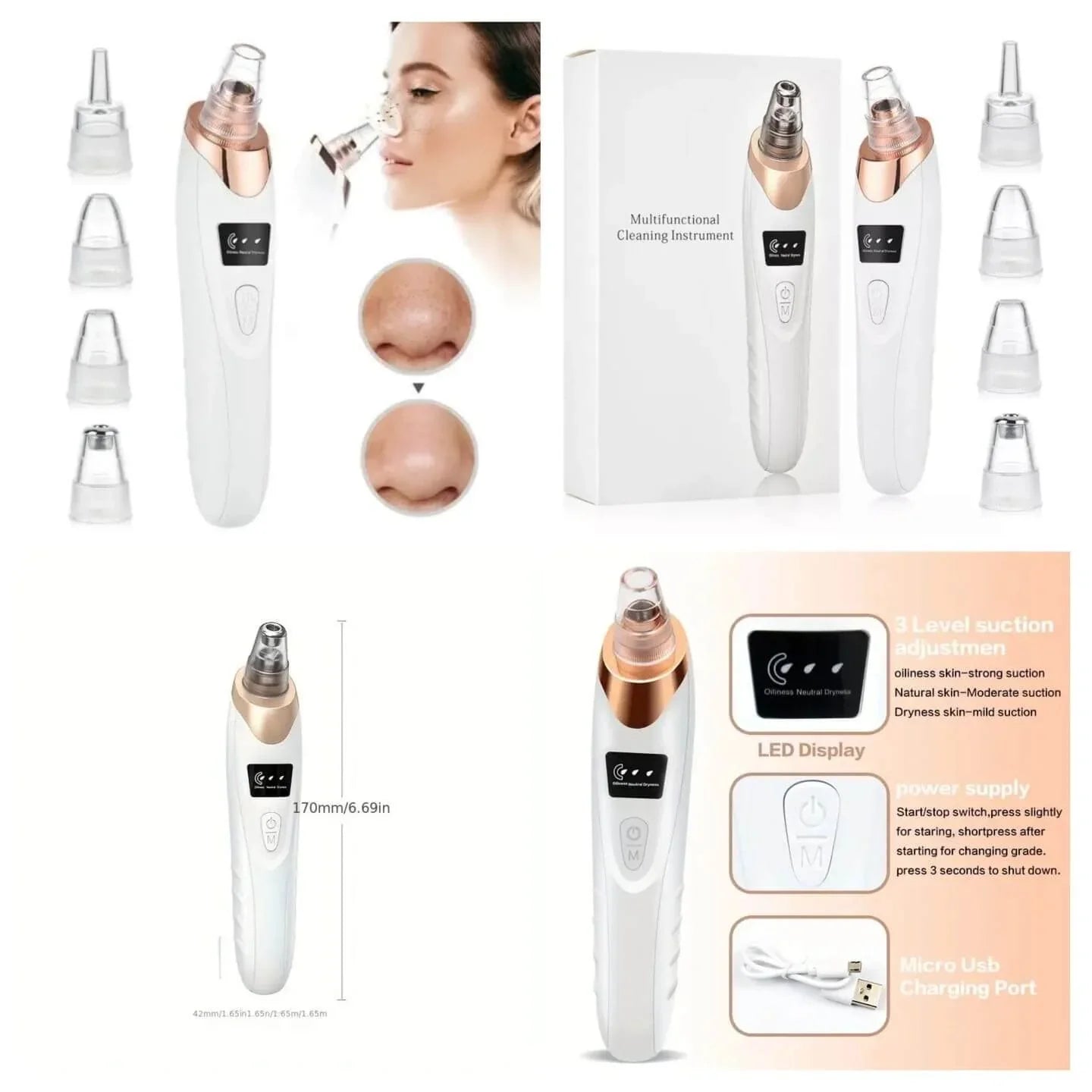 Electric 5-in-1 Acne & Blackhead Remover