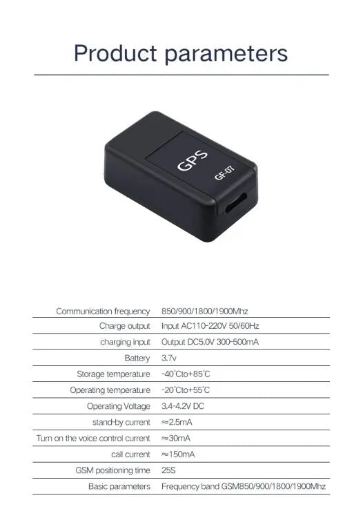 High-Quality GPS GF-07 Mini Tracker – Real-Time GSM Tracking